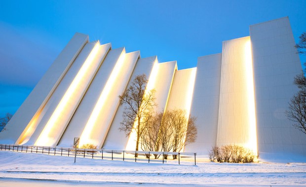 The modern Arctic Cathedral, Troms