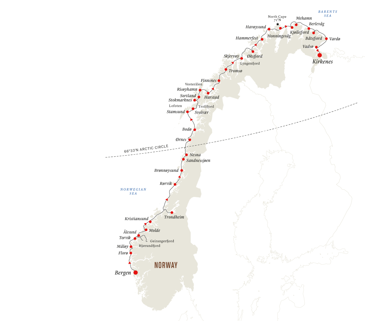 Classic Voyage Northbound | Bergen to Kirkenes 
