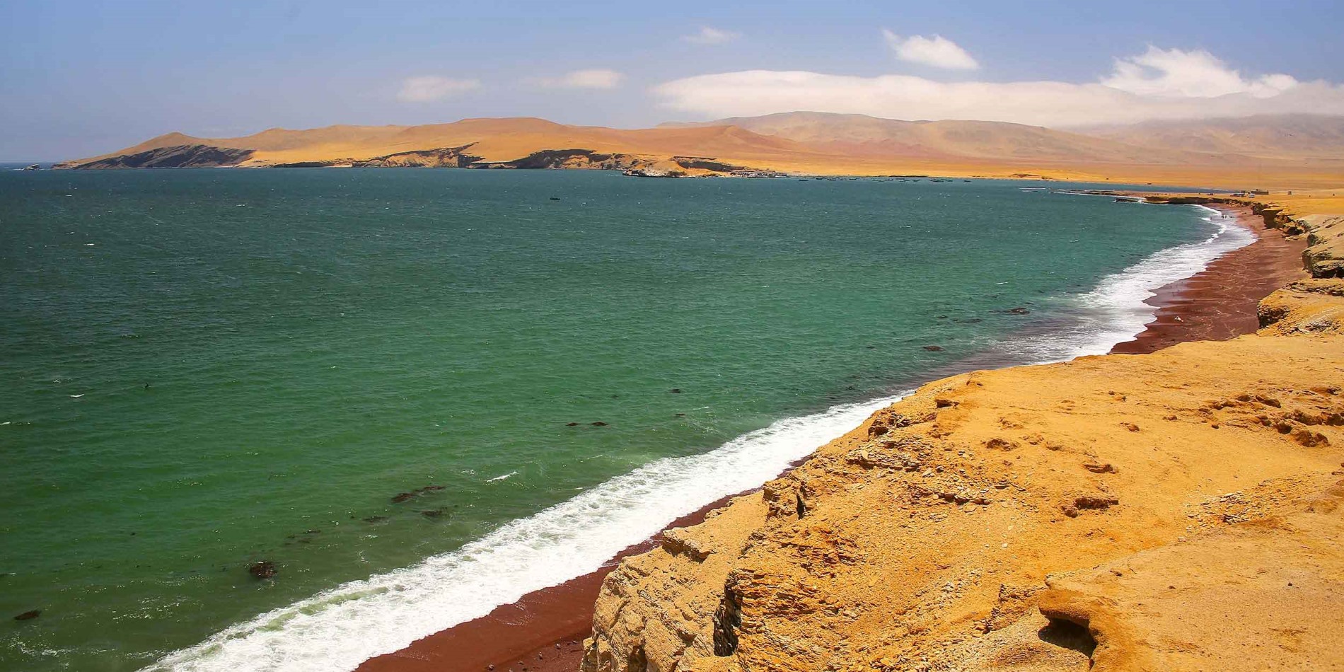 The cliffs of Paracas National Reserve in Peru