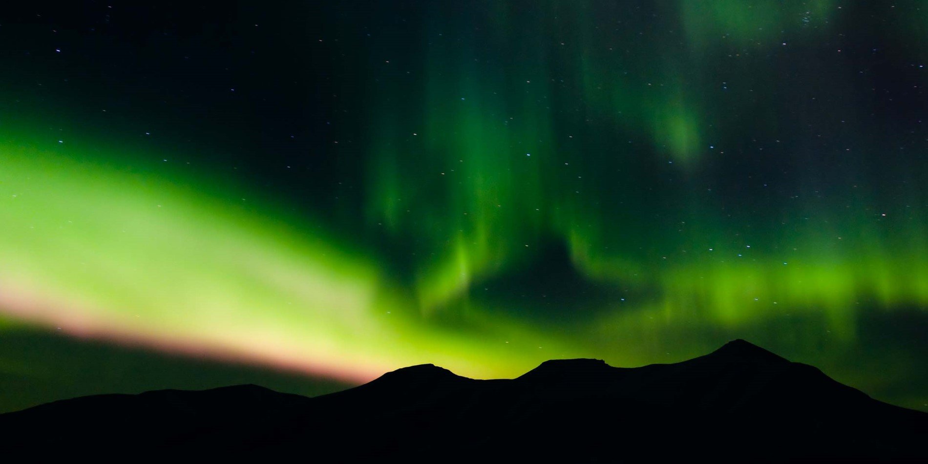 Northern lights in Spitsbergen