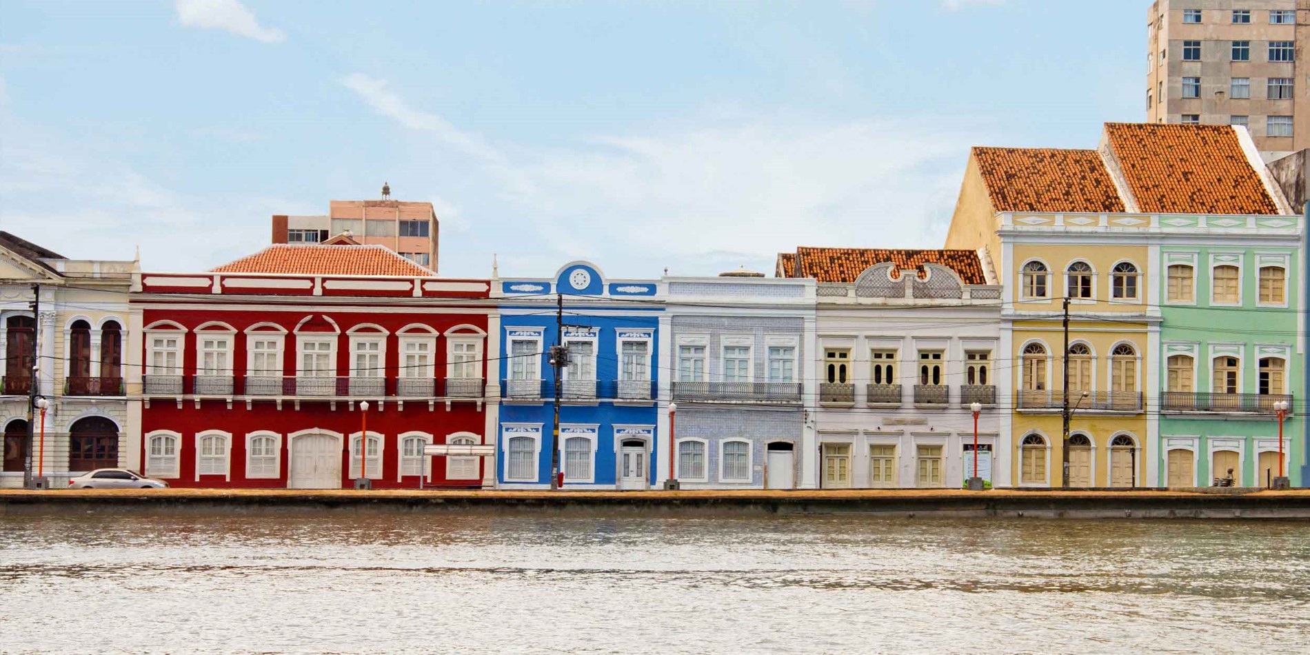 Buildings in the historical centre of Recife, Brazil.